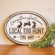 Local Egg Hunt Beaded Sign