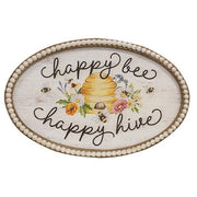 Happy Bee Happy Hive Beaded Sign