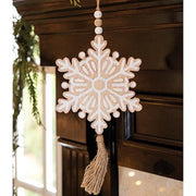 Stellar Snowflake Wood Ornament