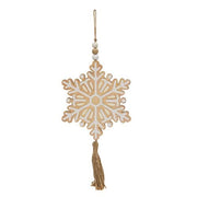 Stellar Snowflake Wood Ornament