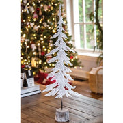 Large White Washed Metal Christmas Tree