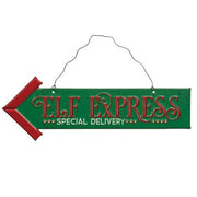 Elf Express Metal Hanging Sign