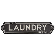 The Laundry Room Black Metal Sign