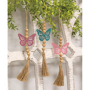 Beaded Metal Butterfly Ornament  (3 Count Assortment)