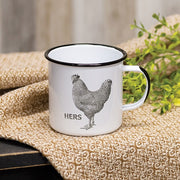 Hers Chicken Enamel Mug