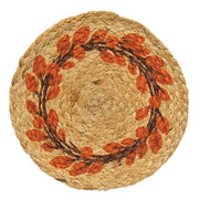 Fall Leaves Wreath Jute Trivet