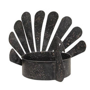 Distressed Metal Turkey Large Candle Pan