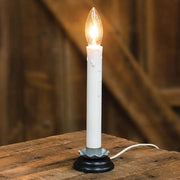 7" White Electric Candle Lamp