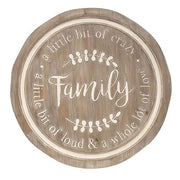 Distressed Family Phrases Engraved Round Sign