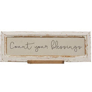 Count Your Blessings Distressed Frame with Holder