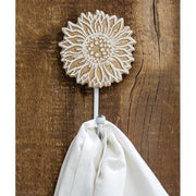 Distressed Wooden Sunflower Coat Hook