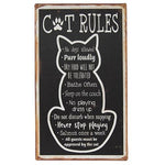 Cat Rules Metal Sign