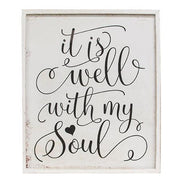 It Is Well With My Soul Distressed Framed Sign