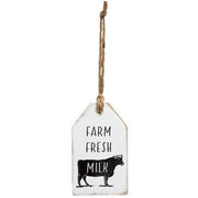 Farm Fresh Milk Wood Tag