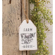 Farm House Milking Cow Wood Tag