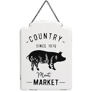 Country Meat Market Metal Hanging Sign