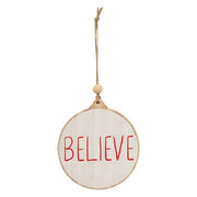 Believe Wooden Ornament