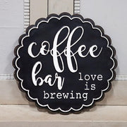 Coffee Bar Love Is Brewing Metal Sign