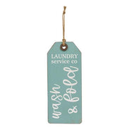 Wash and Fold Laundry Service Co. Wood Tag