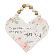 Together We Make A Family Wood Heart Ornament  (3 Count Assortment)