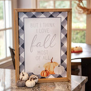 I Love Fall Most of All Wood Shadowbox