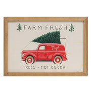 Village Toys Farm Fresh Christmas Trees Wood Sign