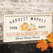 Harvest Market Open Daily Pumpkin Sign