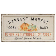 Harvest Market Open Daily Pumpkin Sign