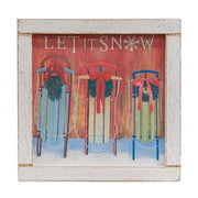 Let It Snow Sleds Wood Sign