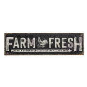 Farm Fresh Black Distressed Metal Sign