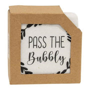 Pass The Bubbly Resin Coasters (Set of 4)