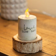 Resin Birch Pillar Candle Holder