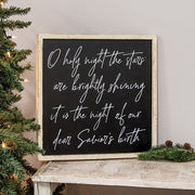 O Holy Night Script Wooden Sign