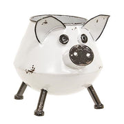 Distressed Enamel Piggy Planter