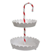 Candy Cane Two-Tiered Tray