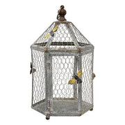 Rustic Bee Metal Birdcage with Chicken Wire (Set of 2)