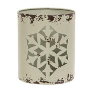 Distressed Metal Snowflake Buckets (Set of 3)