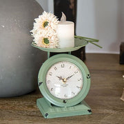 Vintage Green Old Town Scale Clock