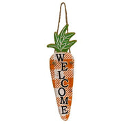 Easter Carrots Hanging Metal Sign  (3 Count Assortment)