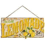Ice Cold Lemonade Hanging Metal Sign