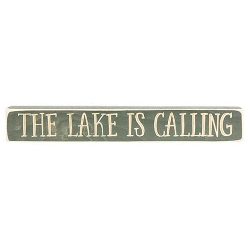 The Lake is Calling Engraved Block - 12"