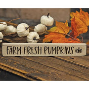 Farm Fresh Pumpkins Engraved Block - 12"