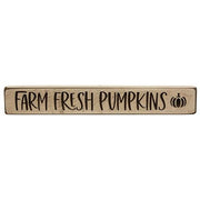 Farm Fresh Pumpkins Engraved Block - 12"