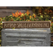 Pumpkin Spice & Everything Nice Engraved Block - 12"