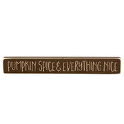 Pumpkin Spice & Everything Nice Engraved Block - 12"