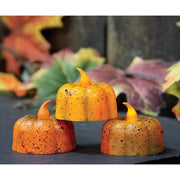 Grungy Pumpkin Tealight  (3 Count Assortment)