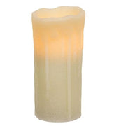 White Dripped Pillar Candle - 7 inch