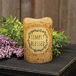 Simply Blessed Timer Pillar 3" x 4.5"