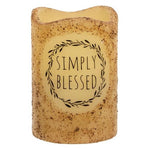 Simply Blessed Timer Pillar 3" x 4.5"
