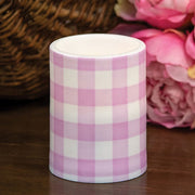 Pink Buffalo Check Timer Pillar - 3"x4"